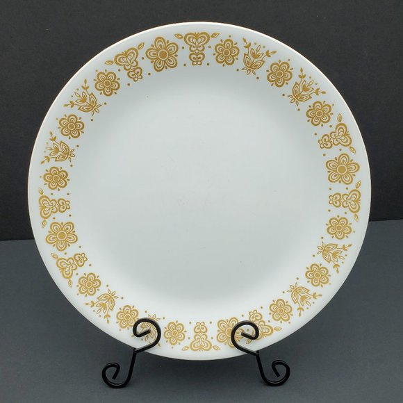 Corelle Butterfly Gold Dinner Plates Lunch Salad Plates Corning Gold Flowers - Picture 5 of 11